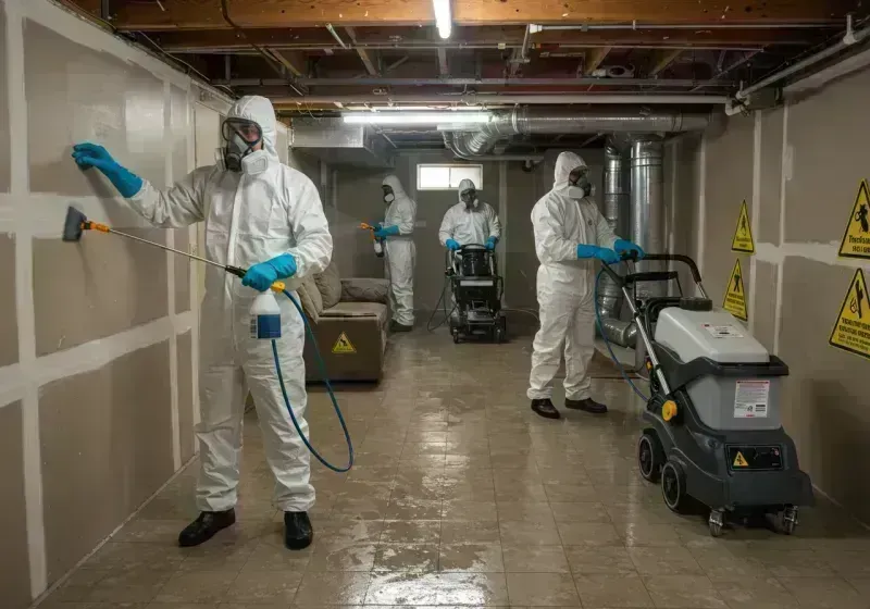 Basement Moisture Removal and Structural Drying process in Palo Pinto County, TX